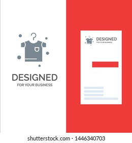Clothes, Drying, Hanging Grey Logo Design and Business Card Template