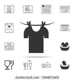 clothes drying on a rope icon. Detailed set of laundry icons. Premium quality graphic design. One of the collection icons for websites, web design, mobile app on white background