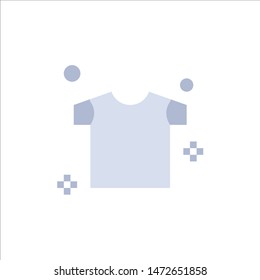 Clothes, Drying, Shirt  Flat Color Icon. Vector icon banner Template