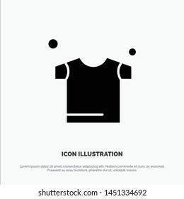 Clothes, Drying, Shirt solid Glyph Icon vector