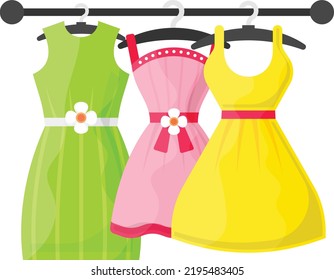 Clothes Drying Wire vector icon design, Glamour and beauty symbol, Haute couture Sign, Fashion Show and Exhibition stock illustration, Luxury closet for Ready to Wear Clothing Concept