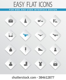 Clothes easy flat web icons for user interface design