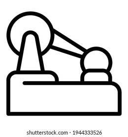 Icono de fábrica de ropa. Icono de vector de fábrica de ropa de esquema para diseño web aislado en fondo blanco
