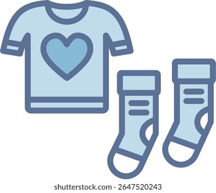 Clothes Filled Blue Tone Icon