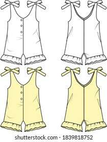 
Plantilla vectorial de ropa para niñas