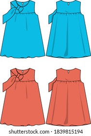 
Clothes for girls vector template pattern