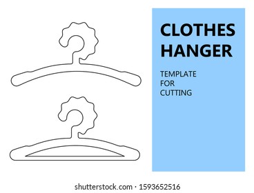 Clothes hanger for baby store, vector illustration