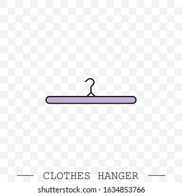clothes hanger color icon vector. icon of hanger for clothes. 