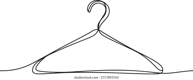 Cabide de roupas Ícone de linha contínua, ícone de cabide desenho de linha contínua. uma linha Ícone desenho
