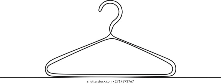 Cabide de roupas Ícone de linha contínua, ícone de cabide desenho de linha contínua. uma linha Ícone desenho
