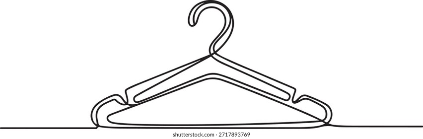 Cabide de roupas Ícone de linha contínua, ícone de cabide desenho de linha contínua. uma linha Ícone desenho
