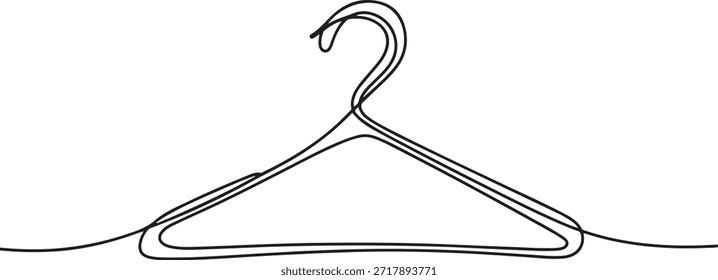 Cabide de roupas Ícone de linha contínua, ícone de cabide desenho de linha contínua. uma linha Ícone desenho
