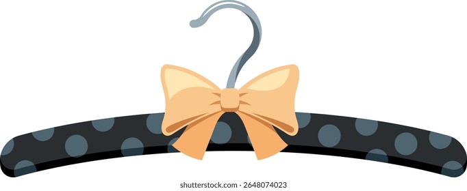 Cabide de roupas decorado arco vetor ilustração