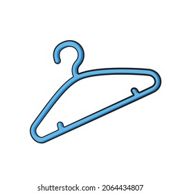 Percha de ropa en el vector aislado de estilo de dibujo. Objeto de dibujo en fondo blanco.