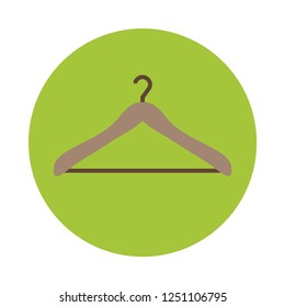 Clothes hanger flat icon. You can be used Clothes hanger icon for several purposes like: websites, UI, UX, print templates, promotional materials, info-graphics, web and mobile phone apps.