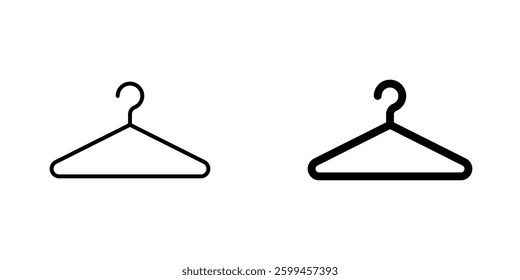Clothes hanger flat simple vector icons illustration set.