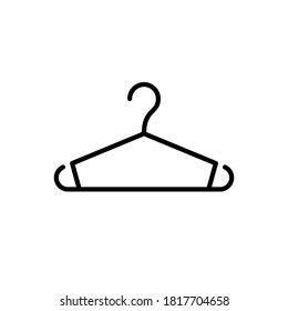 Clothes Hanger Glyph Icon Or Clothing Sign