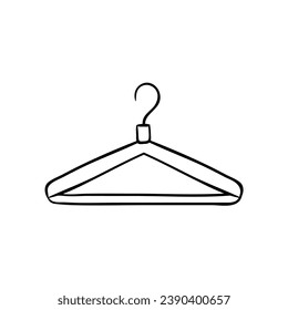 Clothes hanger. Hand drawn vector illustration