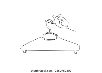 clothes hanger human hand fingers holding line art design