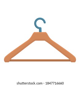 Icono de colgador de ropa. Caricatura de un icono vectorial de colgador de ropa para diseño web aislado en fondo blanco