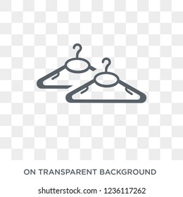 Clothes hanger icon. Clothes hanger design concept from  collection. Simple element vector illustration on transparent background.