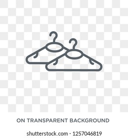 Clothes hanger icon. Clothes hanger design concept from  collection. Simple element vector illustration on transparent background.