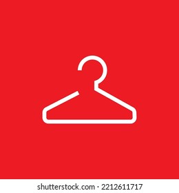 Clothes hanger icon, drying rack graphic resource template, vector illustration.