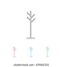 Clothes Hanger icon flat. Color pictogram on white background. Vector illustration symbol and bonus icons