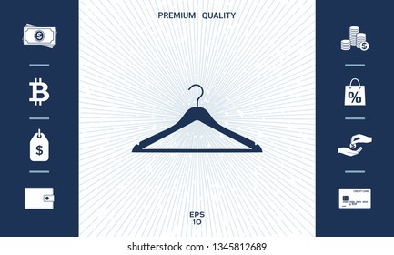 Clothes Hanger icon. Graphic elements for your design
