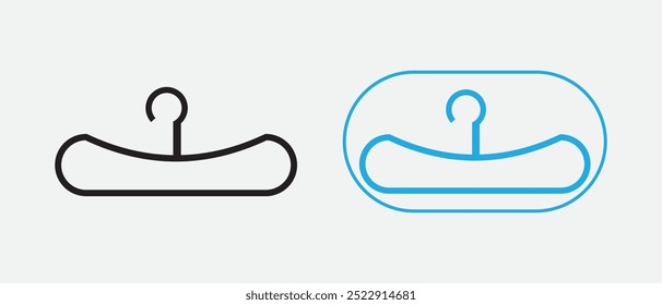 Clothes hanger icon hook. flat style hanger hook icon symbol on white background. vector illustration.