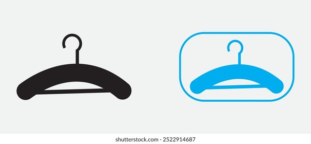 Clothes hanger icon hook. flat style hanger hook icon symbol on white background. vector illustration.