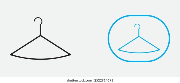 Clothes hanger icon hook. flat style hanger hook icon symbol on white background. vector illustration.