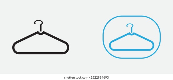 Clothes hanger icon hook. flat style hanger hook icon symbol on white background. vector illustration.