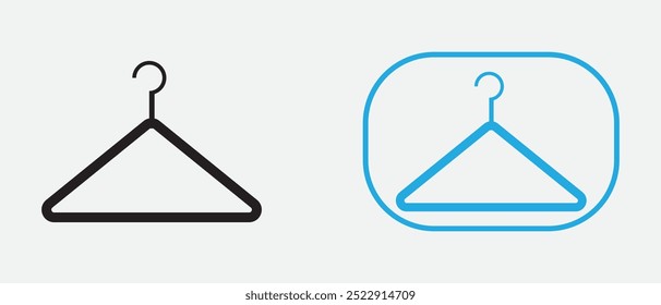 Gancho del icono de la suspensión de la ropa. símbolo plano del icono del gancho de la suspensión del estilo en el fondo blanco. Ilustración vectorial.