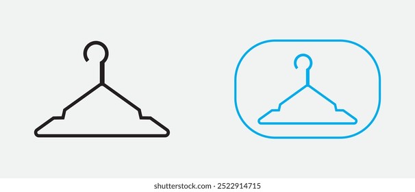 Clothes hanger icon hook. flat style hanger hook icon symbol on white background. vector illustration.