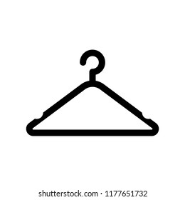 Clothes Hanger Icon Isolated On White Background