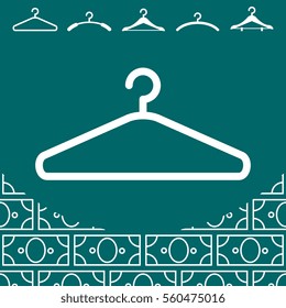 clothes Hanger icon isolated on blue background