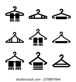 clothes hanger icon isolated sign symbol vector illustration - Collection of high quality black style vector icons
