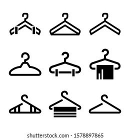 clothes hanger icon isolated sign symbol vector illustration - Collection of high quality black style vector icons
