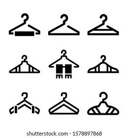 clothes hanger icon isolated sign symbol vector illustration - Collection of high quality black style vector icons
