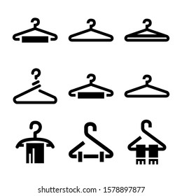 clothes hanger icon isolated sign symbol vector illustration - Collection of high quality black style vector icons
