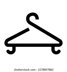 clothes hanger icon isolated sign symbol vector illustration - high quality black style vector icons
