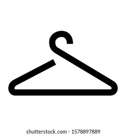 clothes hanger icon isolated sign symbol vector illustration - high quality black style vector icons
