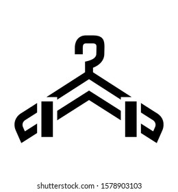 clothes hanger icon isolated sign symbol vector illustration - high quality black style vector icons
