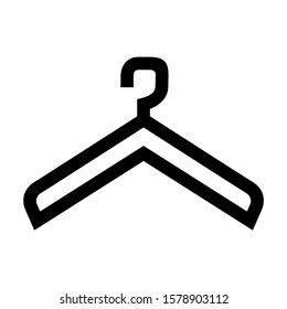 clothes hanger icon isolated sign symbol vector illustration - high quality black style vector icons
