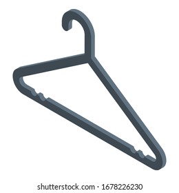 Clothes hanger icon. Isometric of clothes hanger vector icon for web design isolated on white background