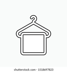 Clothes Hanger Icon - Laundry Vector, Sign and Symbol for Design, Presentation, Website or Apps Elements.