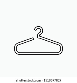 Clothes Hanger Icon - Laundry Vector, Sign and Symbol for Design, Presentation, Website or Apps Elements.