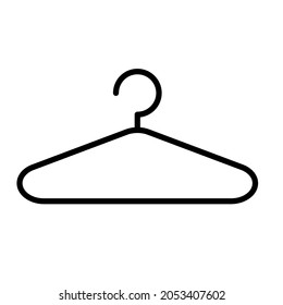 Clothes Hanger icon line vector illustration isolated on white background