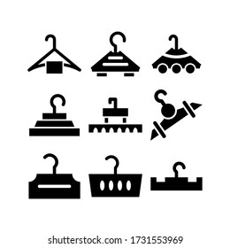 clothes hanger icon or logo isolated sign symbol vector illustration - Collection of high quality black style vector icons
